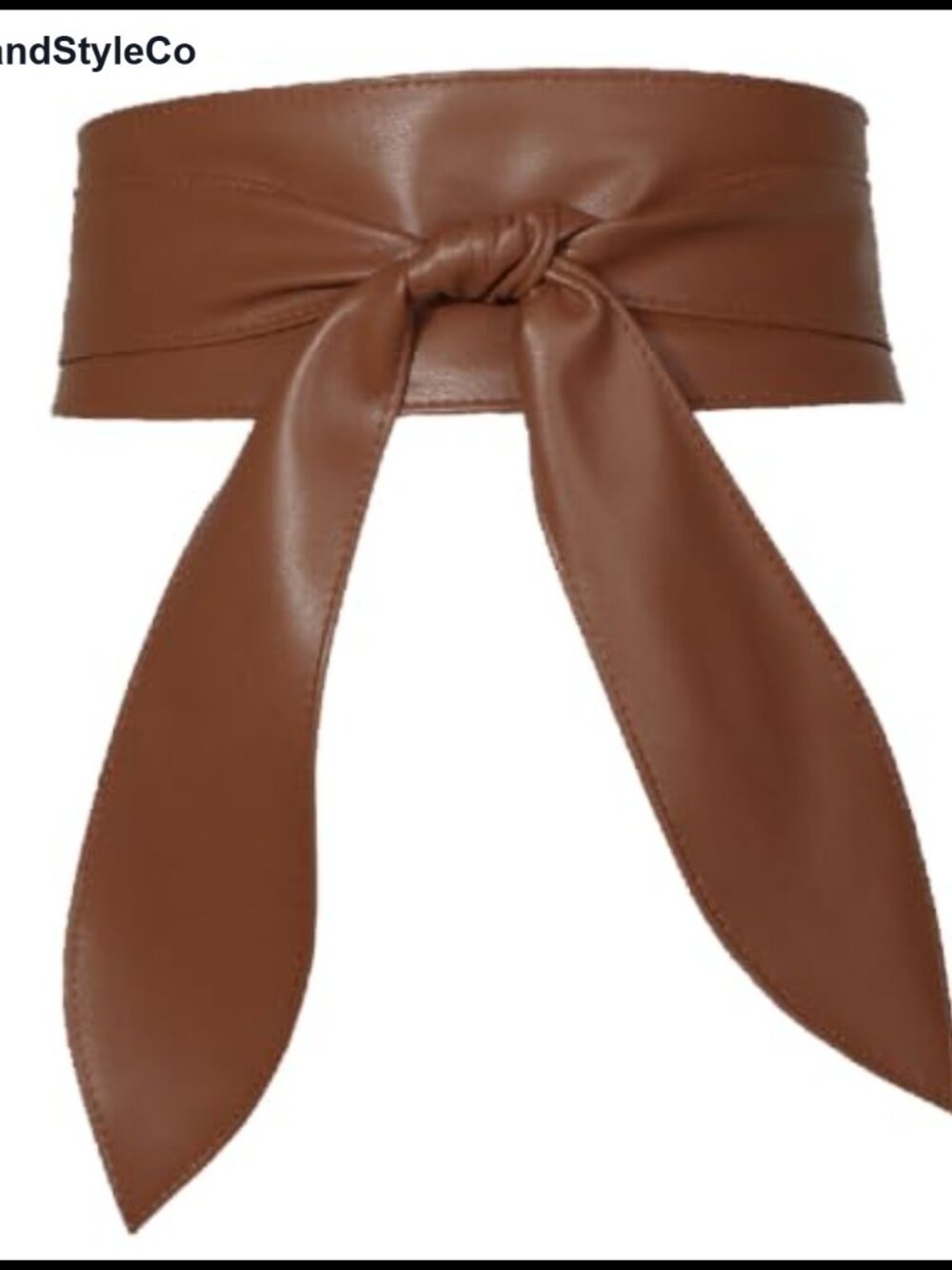 Wide Obi Belt Wrap Around Faux Leather Waistband Knotted for Dress